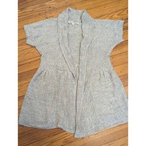 AMERICAN RAG WOMEN'S CREAM CARDIGAN SHORT SLEEVE SZ SMALL